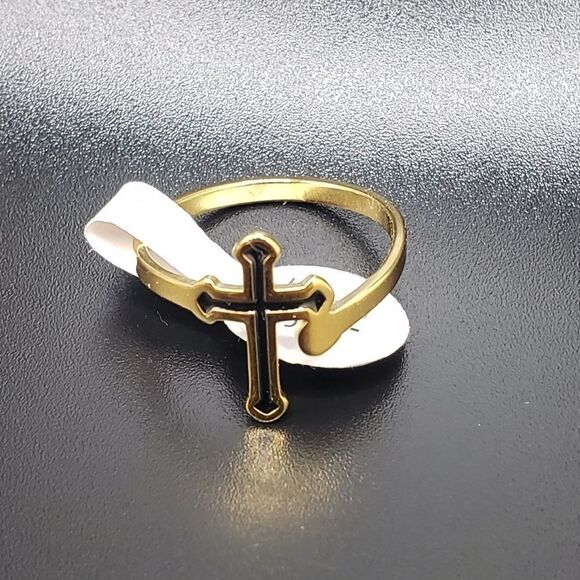Stainless steel Cross ring - Picture 2 of 3